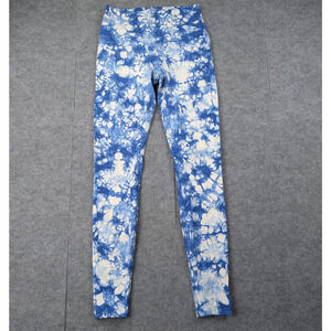 Lululemon Wunder Under Leggings Womens 6 Blue Tie Dye Athletic Training Yoga Gym